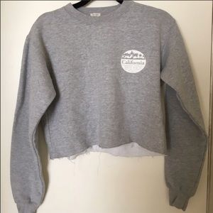Brandy Melville Grey embroidery sweater
